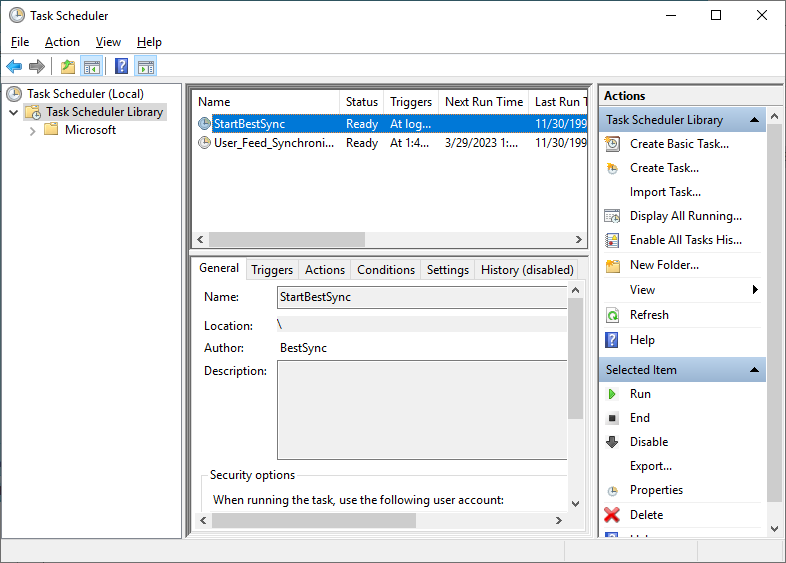 StartBestSync Task