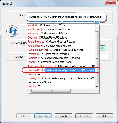 Sync PST File