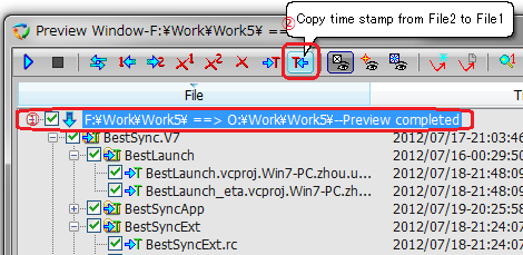 Change Copy timestamp