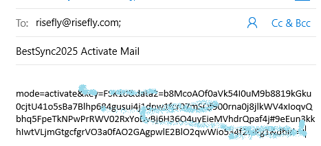 Send the dat by email application